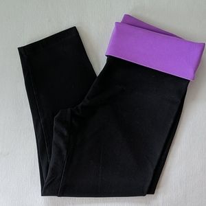 Victoria Secret Purple/Black Capri Spandex